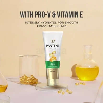 Pantene Silky Smooth Conditioner with Pro V + Vitamin E 200ml (Made in India)