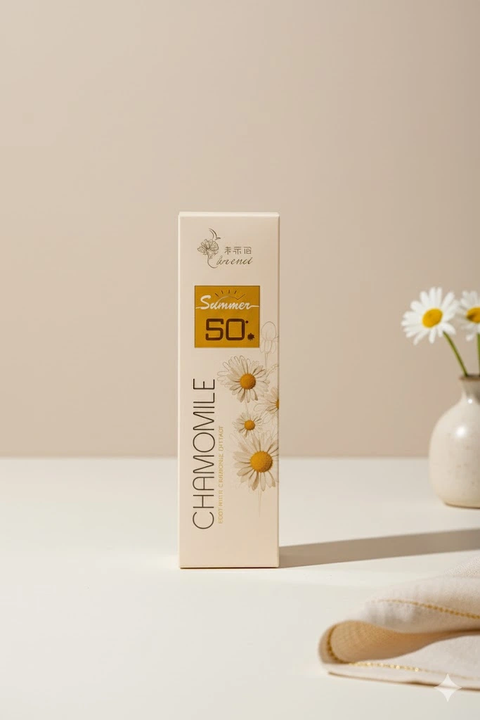 Areneí Chamomile SPF 50+ Sunscreen Box for High Summer Protection